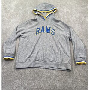 Los Angeles Rams Throwback Pullover Hoodies Tailgate Men's Size XL Heather Gray